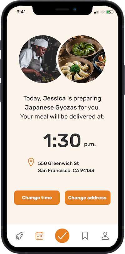 Schedule meal delivery times